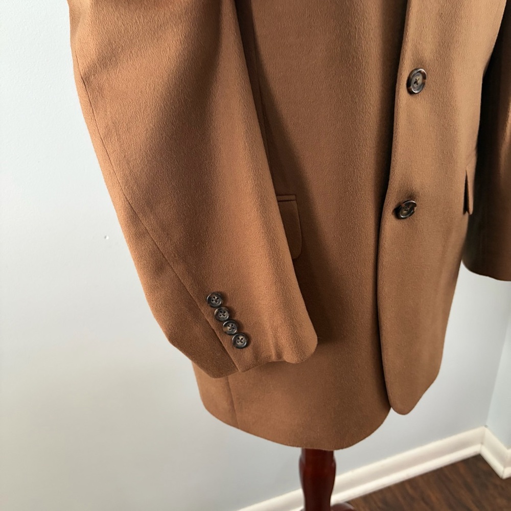 Jack Victor Cashmere Loro Piana Italian Single Breasted Dark Camel Blazer - Picture 13 of 14